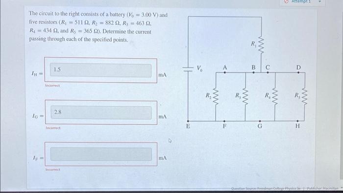 Solved Attempt The circuit to the right consists of a | Chegg.com