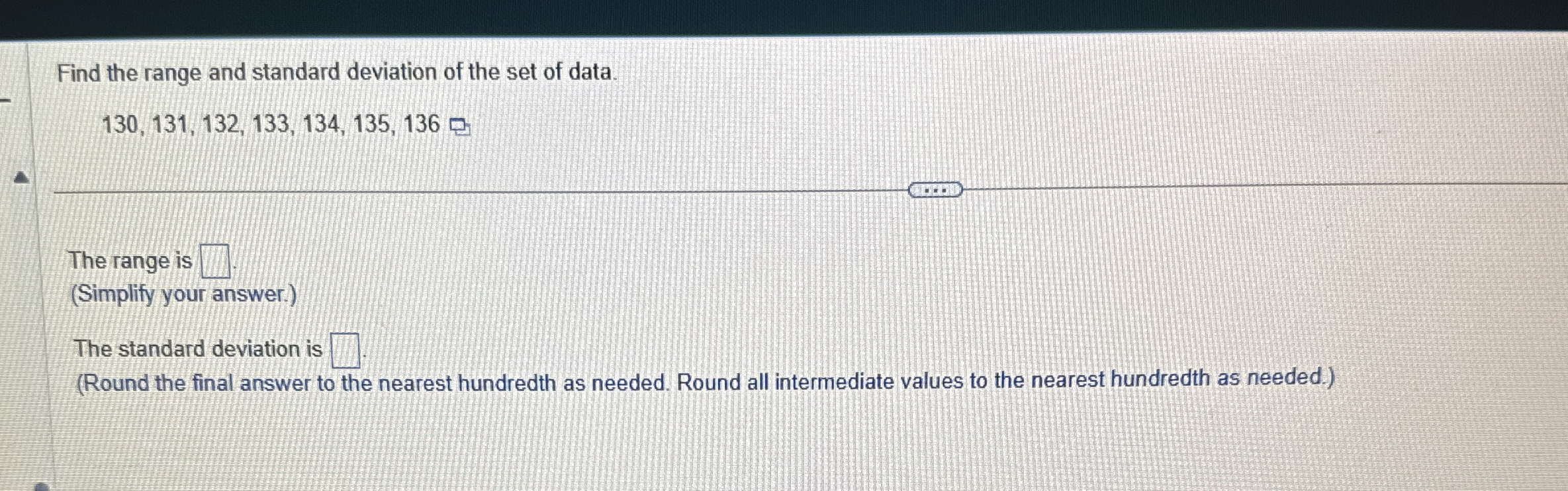 Solved Find the range and standard deviation of the set of | Chegg.com