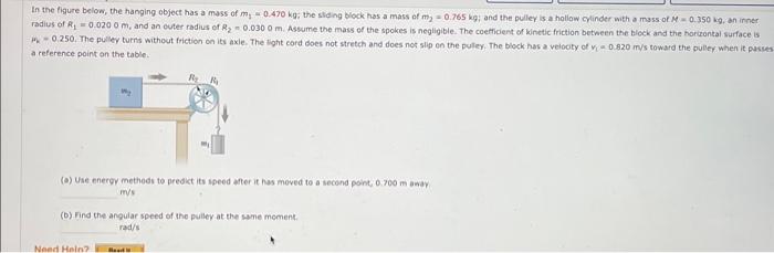Solved In the fiaure below, the hanging object has a mass of | Chegg.com