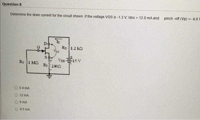 Solved For this self-biasing circuit, determine the source | Chegg.com