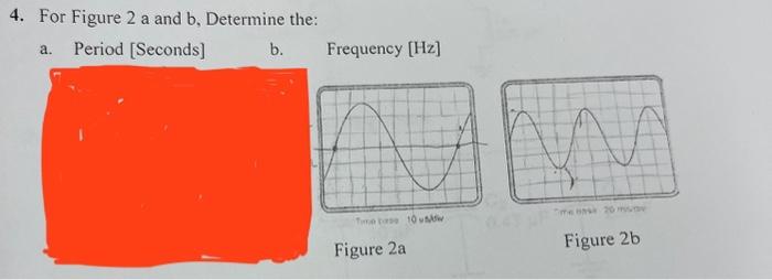 Solved For figure 2 a and b, determine the: a. period | Chegg.com