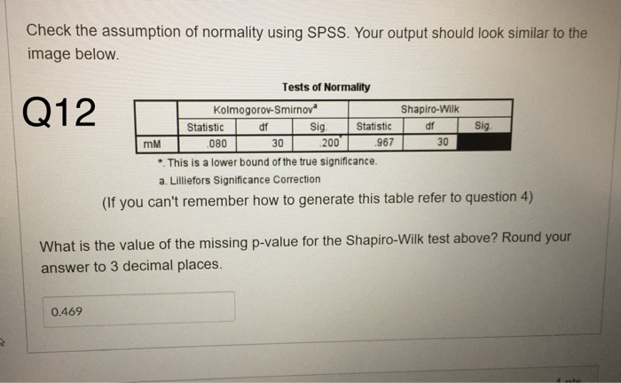 spss code for test of normality