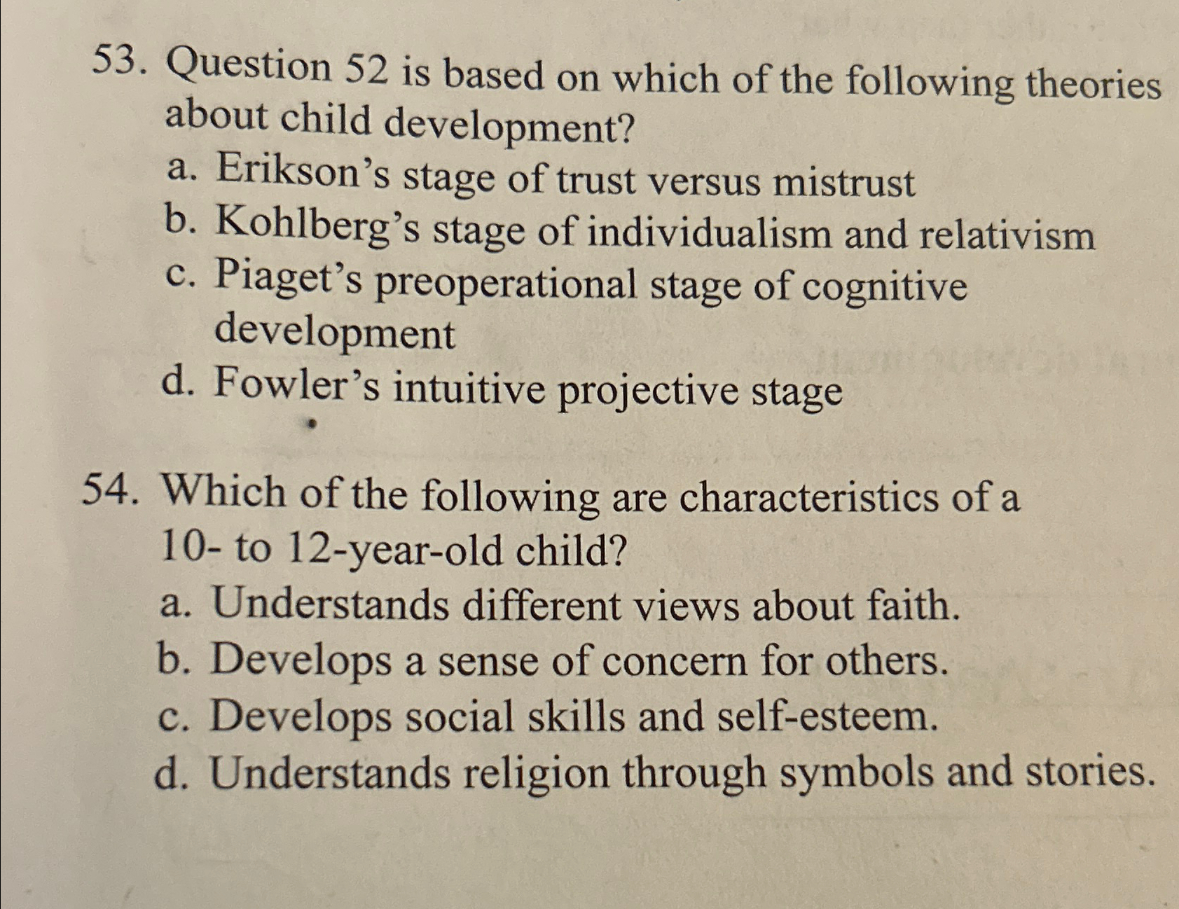 Solved Question 52 is based on which of the following Chegg