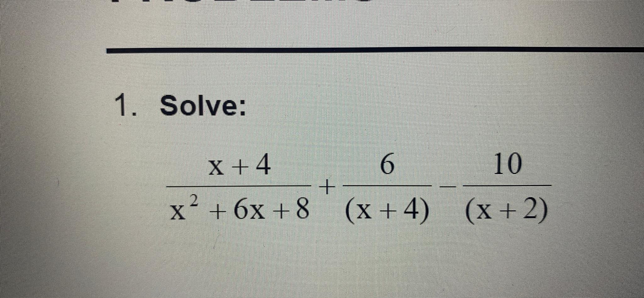 2) 10 6-x = 4 x 2