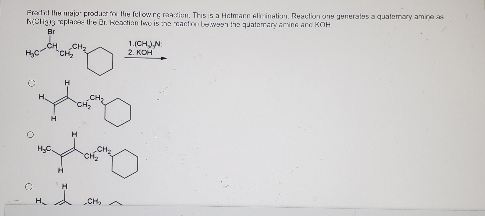 Solved Predict the major product for the following reaction. | Chegg.com