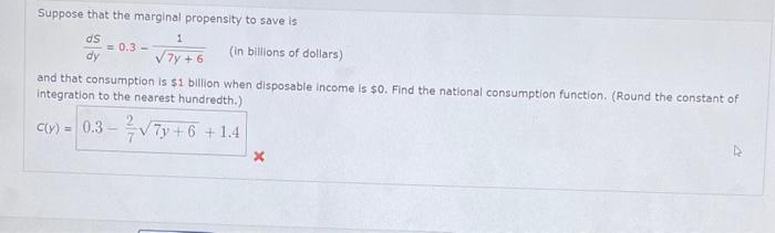 Solved Suppose that the marginal propensity to save is ds 1 | Chegg.com