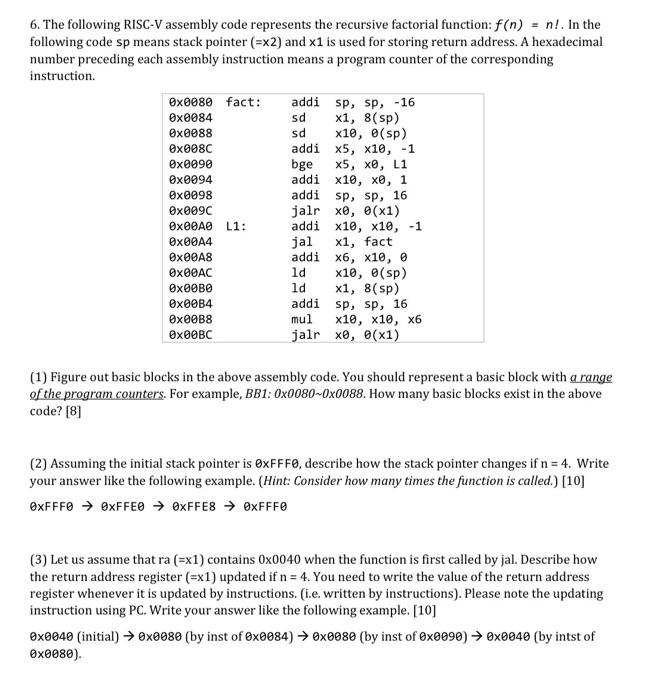6-the-following-risc-v-assembly-code-represents-the-chegg