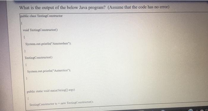 Solved What is the output of the below Java program? (Assume | Chegg.com