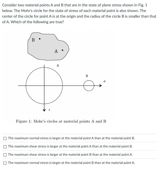 Solved Consider two material points A and B ﻿that are in the | Chegg.com