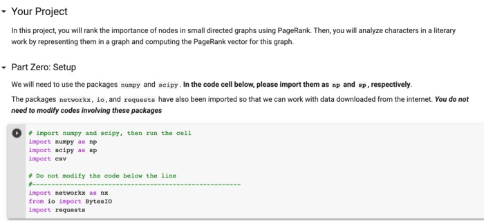 Your Project In this project, you will rank the | Chegg.com