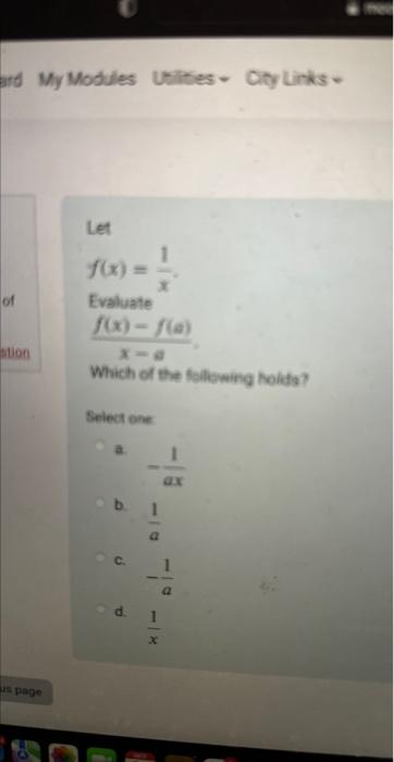 Solved Let F X X1 Evaluate F X −f E Which Of The Following