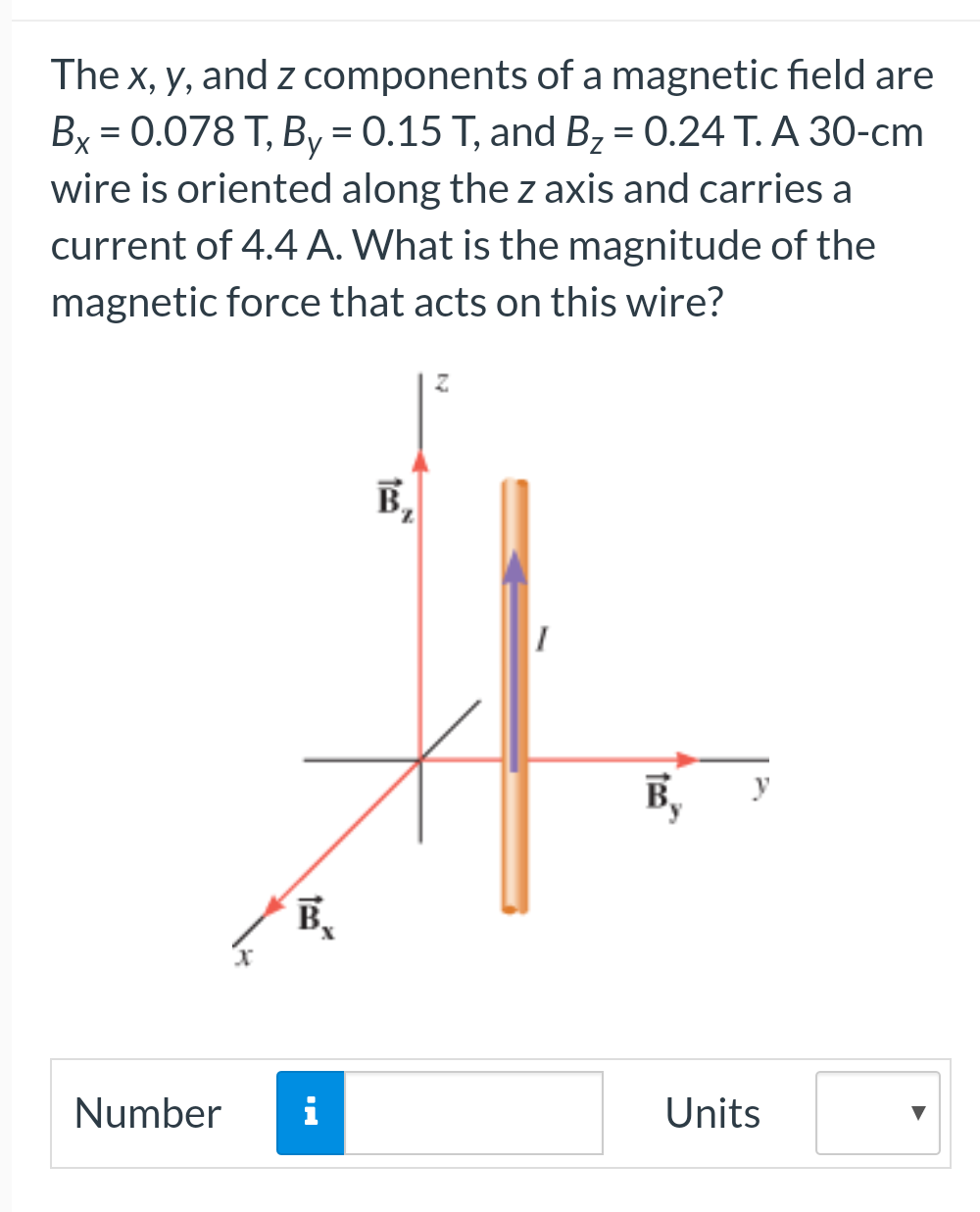 Solved The x, y, and z components of a magnetic field are Bx | Chegg.com