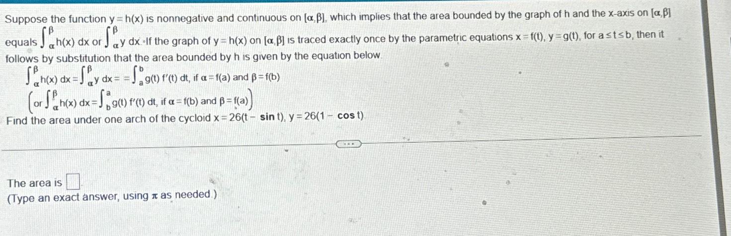 Solved Suppose the function y=h(x) ﻿is nonnegative and | Chegg.com