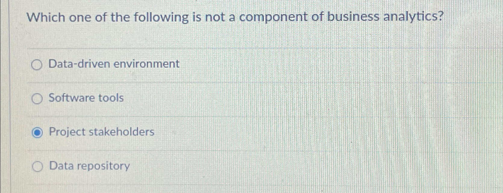 Solved Which one of the following is not a component of