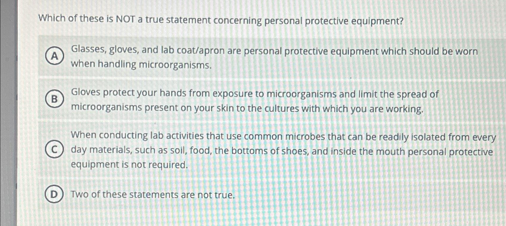 Solved Which of these is NOT a true statement concerning | Chegg.com