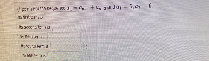 Solved An 1 2n 2 And Q1 5 02 6 1 Point For The S Chegg Com