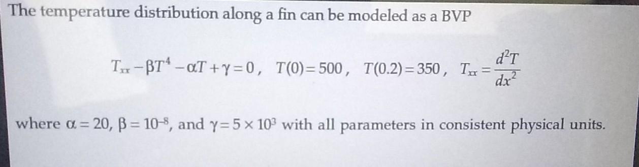 Solved The temperature distribution along a fin can be | Chegg.com