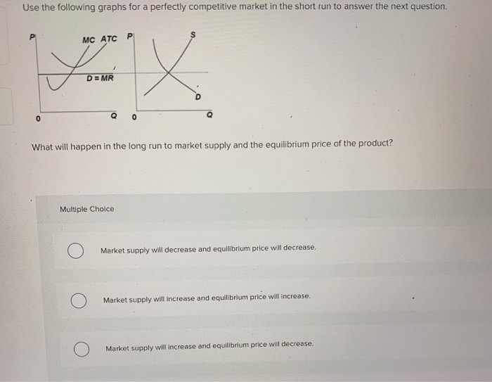 Solved Use The Following Graphs For A Perfectly Competitive Chegg Com