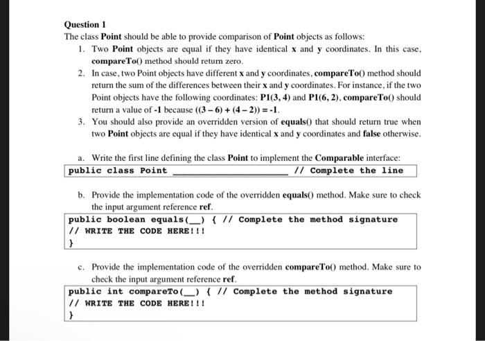 Solved I want the all codes for this questions in Java | Chegg.com