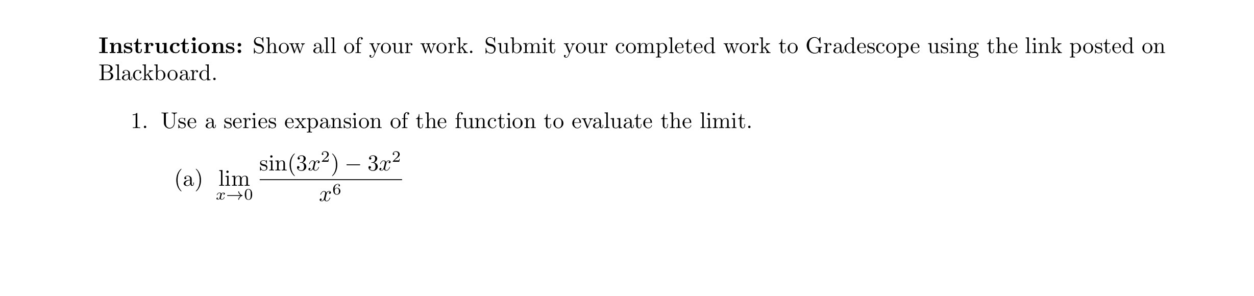 Solved Instructions: Show all of ﻿your work. Submit your | Chegg.com