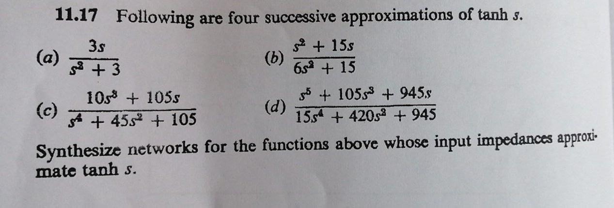 Solved 11.17 Following are four successive approximations of | Chegg.com