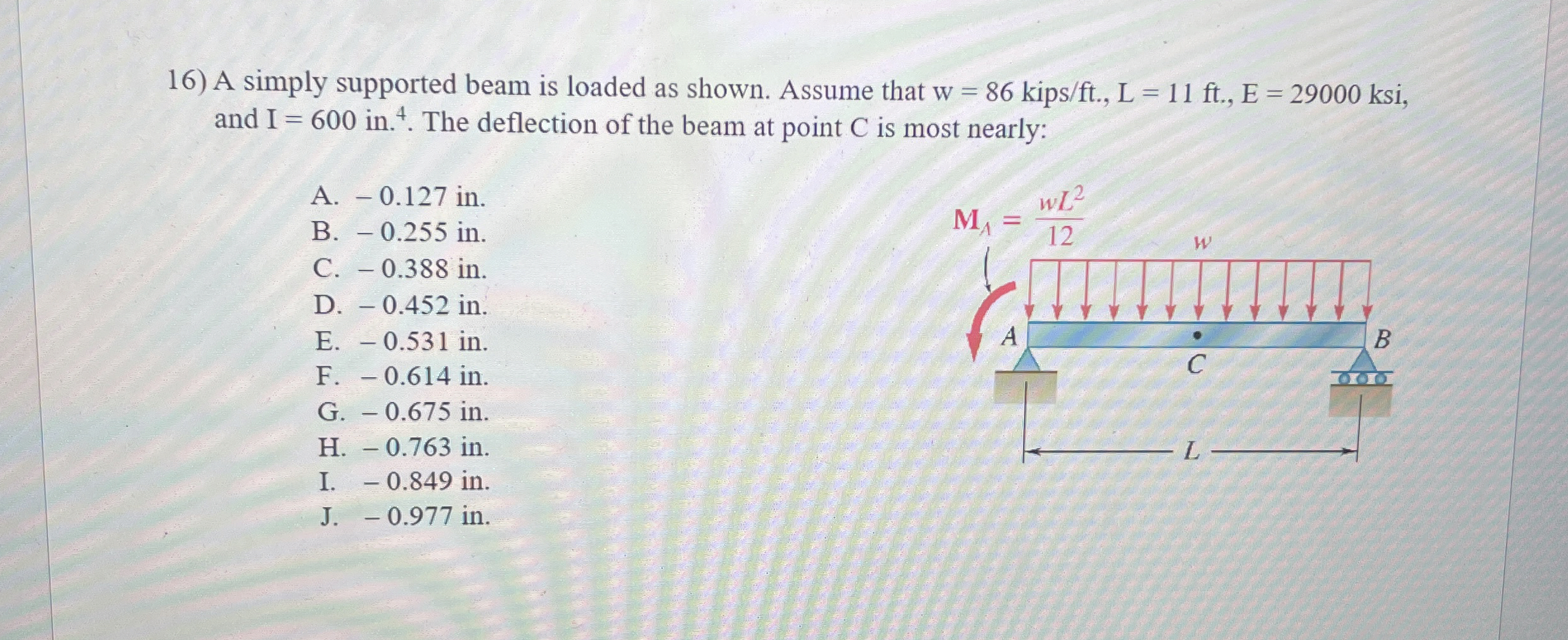 Solved A simply supported beam is loaded as shown. Assume | Chegg.com