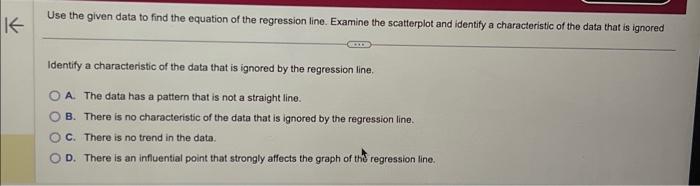 Solved Use the given data to find the equation of the | Chegg.com