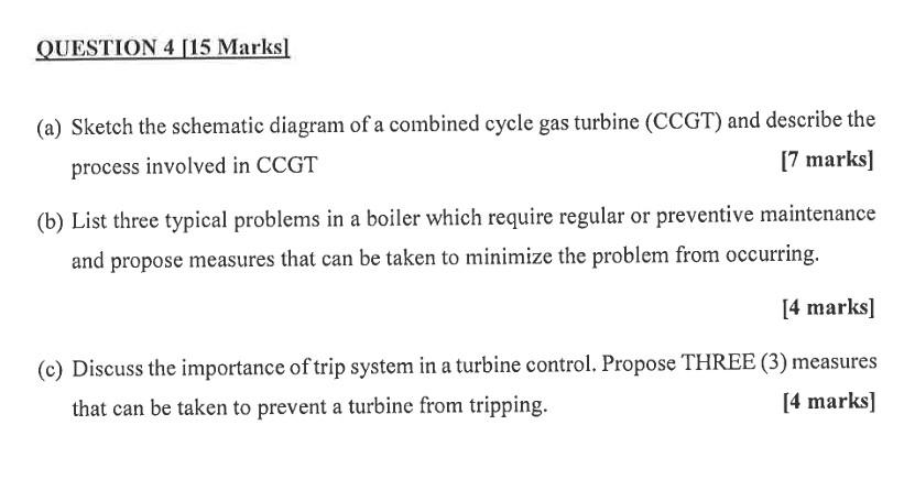 Solved QUESTION 4 15 Marks (a) Sketch the schematic diagram | Chegg.com