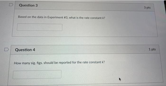 Solved Use the reaction below and the table of data to | Chegg.com