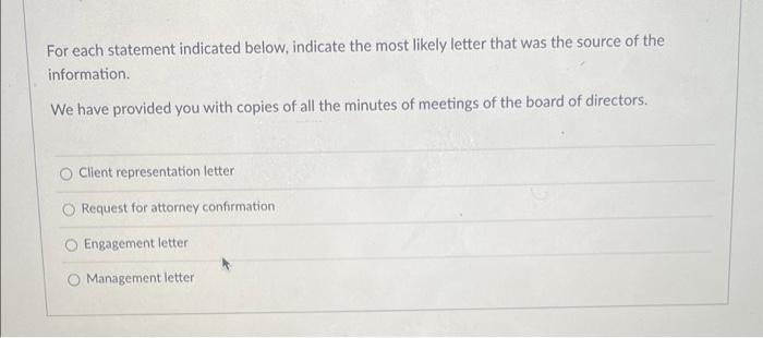 Solved You completed the fieldwork for the December 31, 2019 | Chegg.com