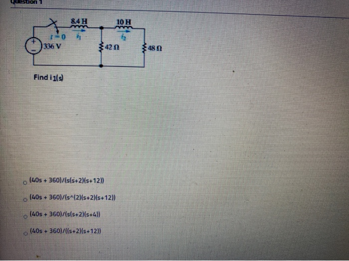 Solved 8 4 H Ino 336 V 10 H M 12 34 48 Find Iils 40s Chegg Com