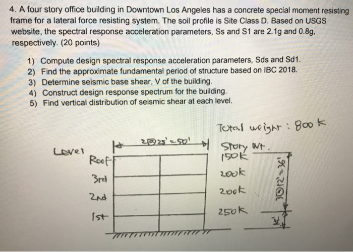 Solved 4. A four story office building in Downtown Los | Chegg.com