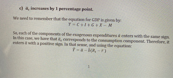 Solved Suppose The Parameters Of The Is Curve Are A 0 Chegg Com