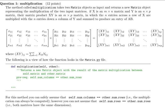 Solved from tabulate import tabulate class Matrix(): | Chegg.com