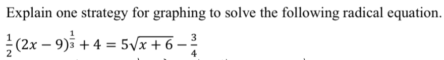 Solved Explain one strategy for graphing to solve the | Chegg.com