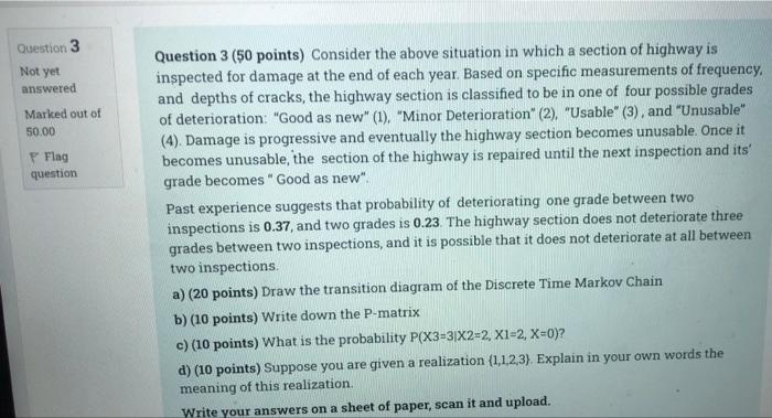 Solved Question 2 Not yet answered Marked out of 35.00 P | Chegg.com