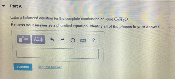 Solved - Part A Enter a balanced equation for the complete | Chegg.com