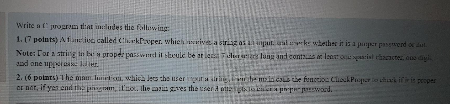 Solved Write a C program that includes the following: 1. (7 | Chegg.com