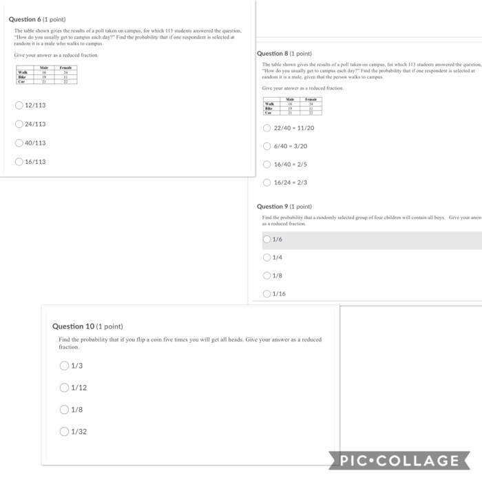 Solved Question 6 (1 point) The table shown gives the | Chegg.com