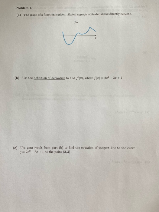 Solved Problem 4. (a) The graph of a function is given. | Chegg.com
