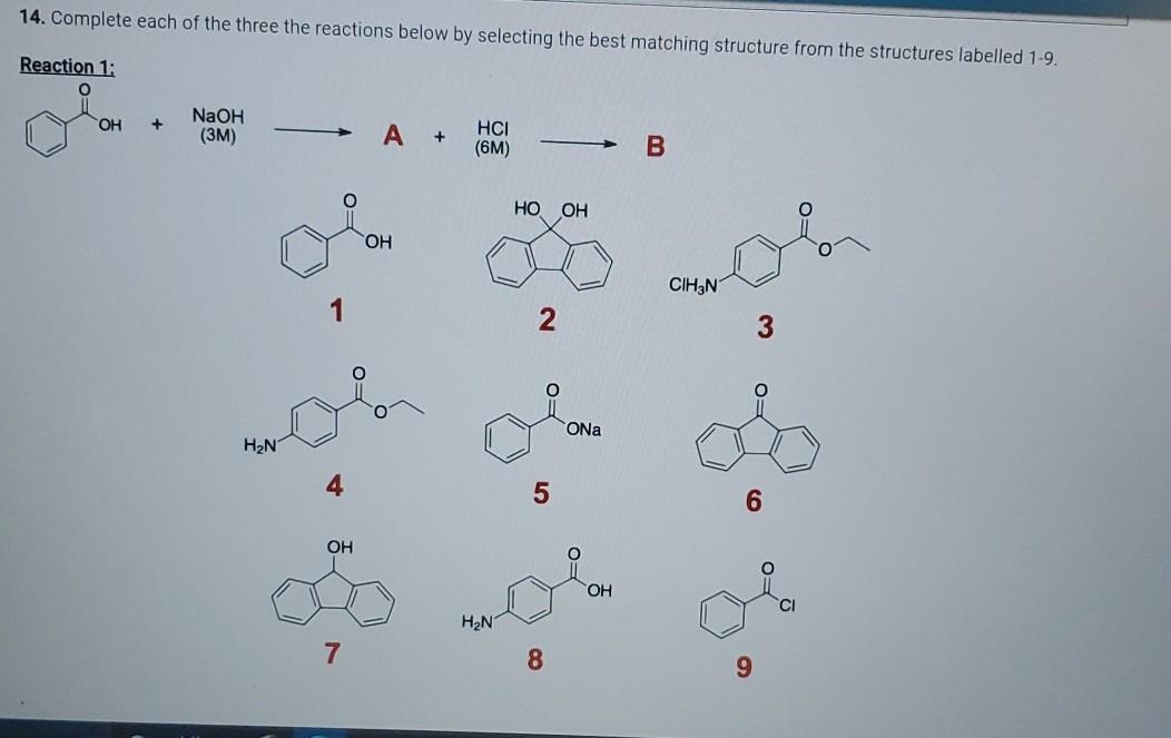 Solved Complete each of the 3 the reactions below by | Chegg.com