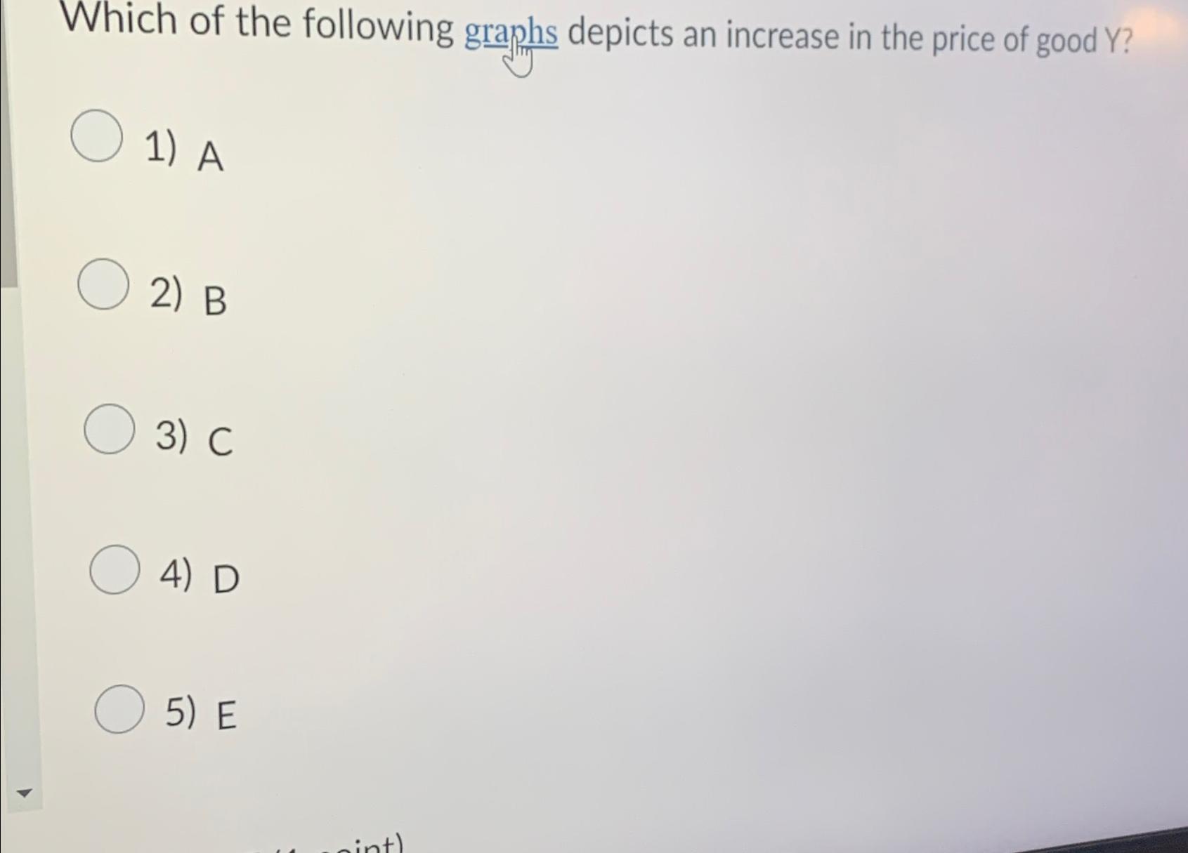 Solved Which of the following graphs depicts an increase in | Chegg.com