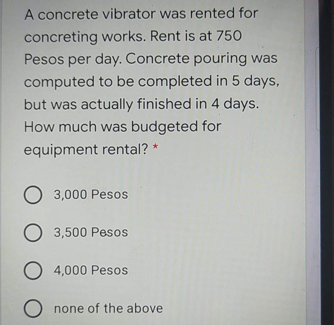 Solved Given A Concrete Mix Ratio Of 1:2:3, What Is The | Chegg.com