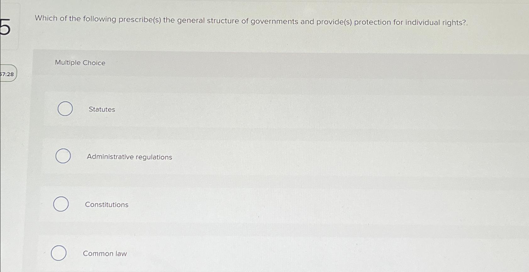 Solved Which of the following prescribe(s) ﻿the general | Chegg.com