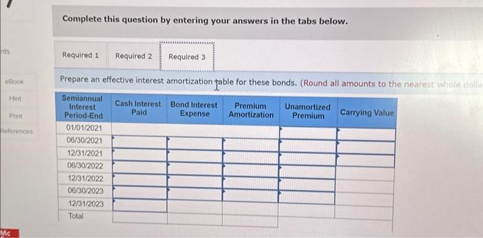 Exercise 10-20B (Algo) Effective Interest: | Chegg.com