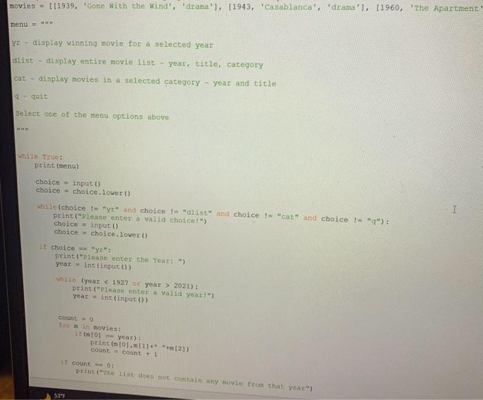 Solved i need a code in python please. basically i will | Chegg.com