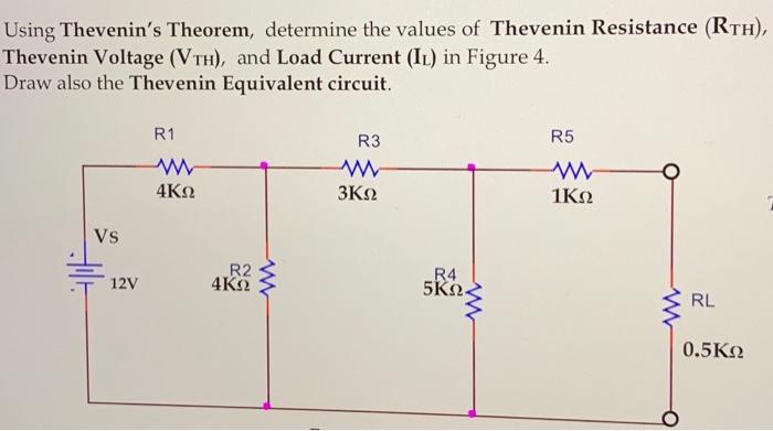Using Thevenins Theorem, determine the values of Thevenin Resistance \( \left(\mathbf{R}_{\mathrm{TH}}\right) \), Thevenin V