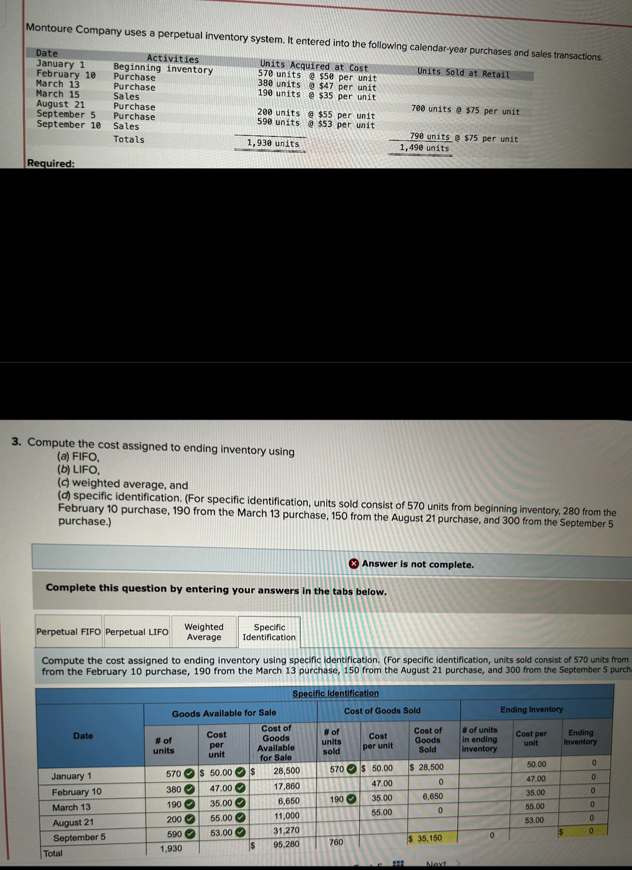 Solved Show me step by step SolutionMontoure Company uses a | Chegg.com