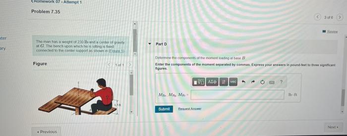 Solved Homework 07 - Attempt Problem 7.35 300 The man has a | Chegg.com