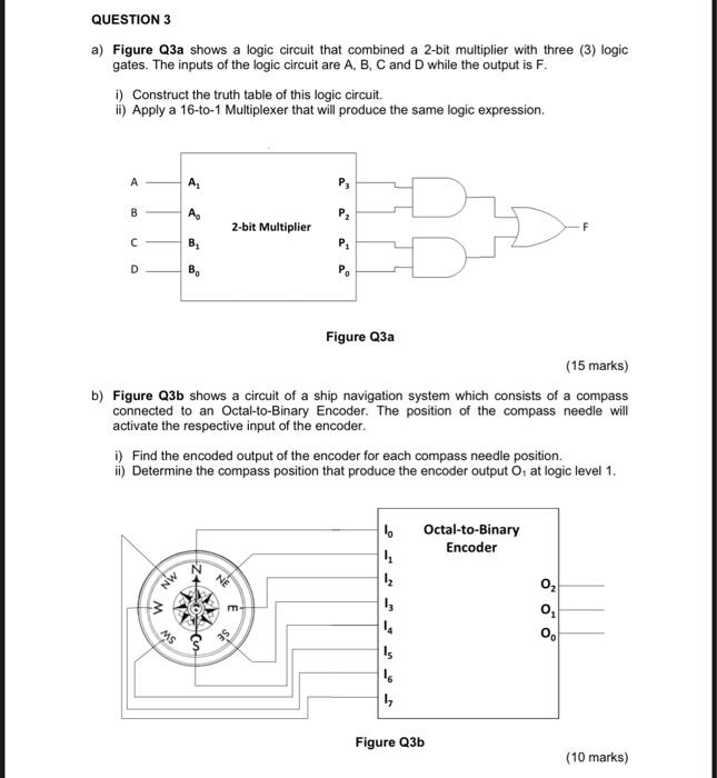 Solved Question 3 A Figure Q3a Shows A Logic Circuit That 